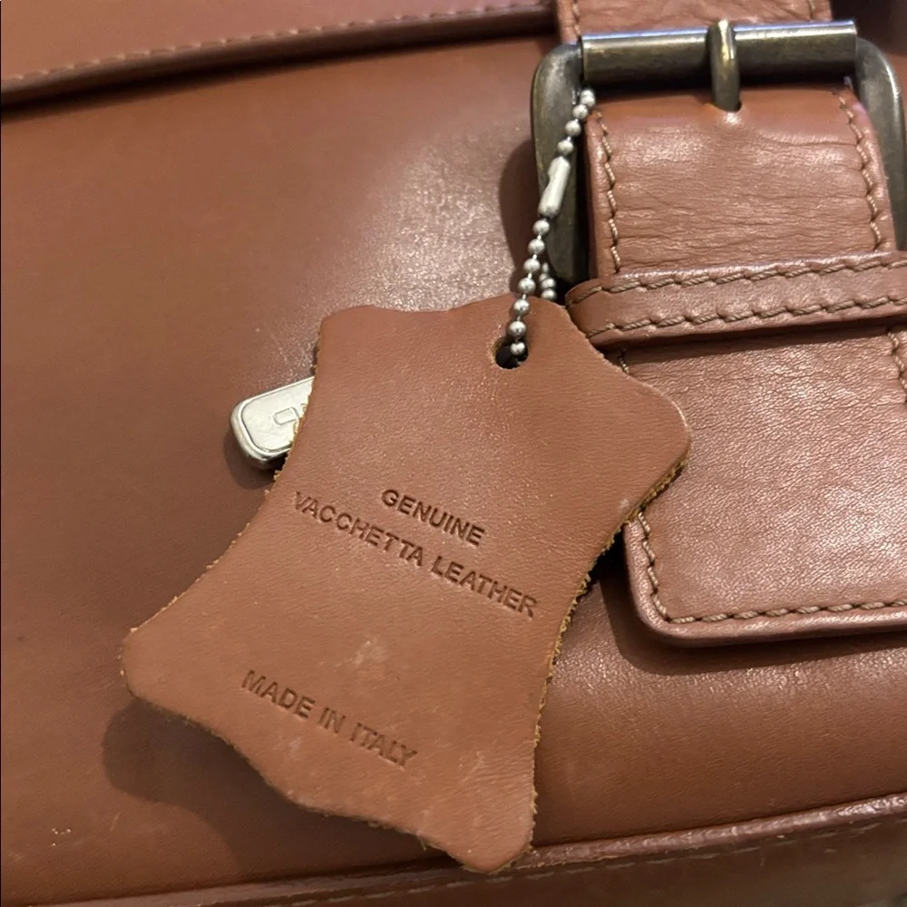 Maurizio Taiuti Leather‎ Cognac Men’s Classic Leather Messenger Crossbody Bag
